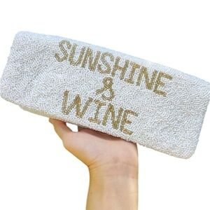 Tiana NY Grace Geier Fully Beaded Sunshine & Wine Clutch Wallet Purse